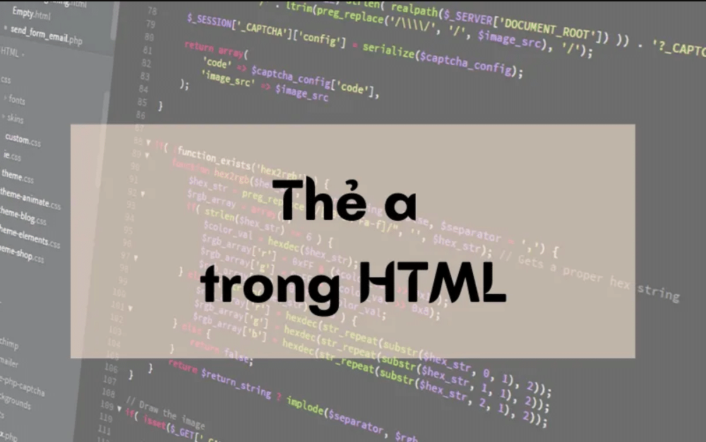 thẻ a trong HTML