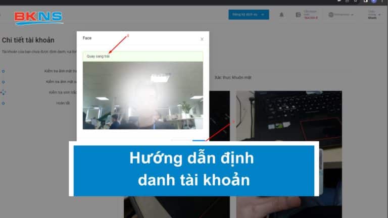 Hướng dẫn định danh tài khoản trong trang my.bkns.net