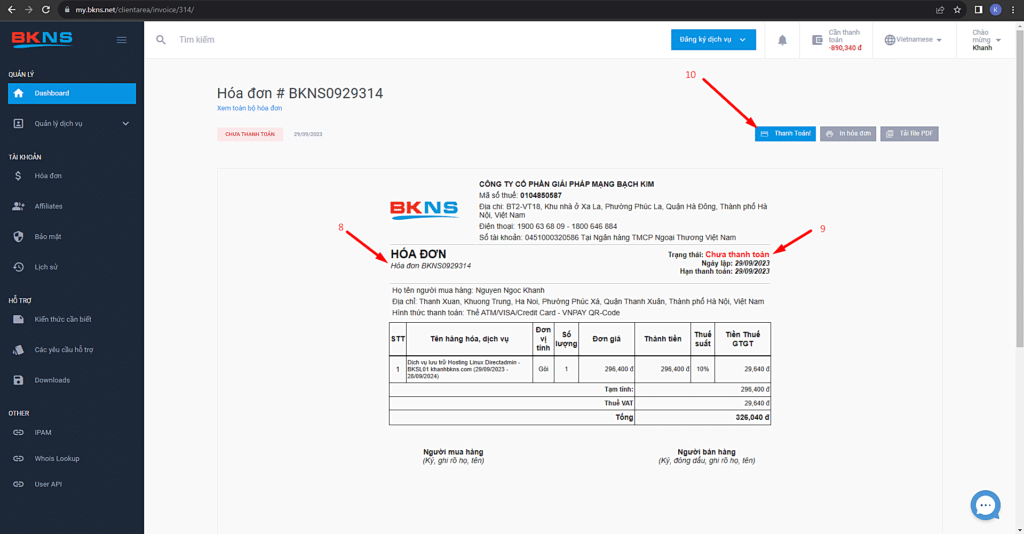 Hướng dẫn quản lý Hosting DirectAdmin 