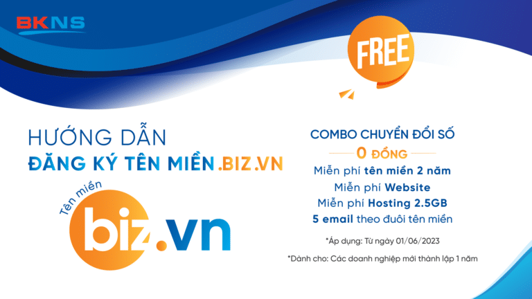 Hướng dẫn đăng ký tên miền miễn phí .BIZ.VN