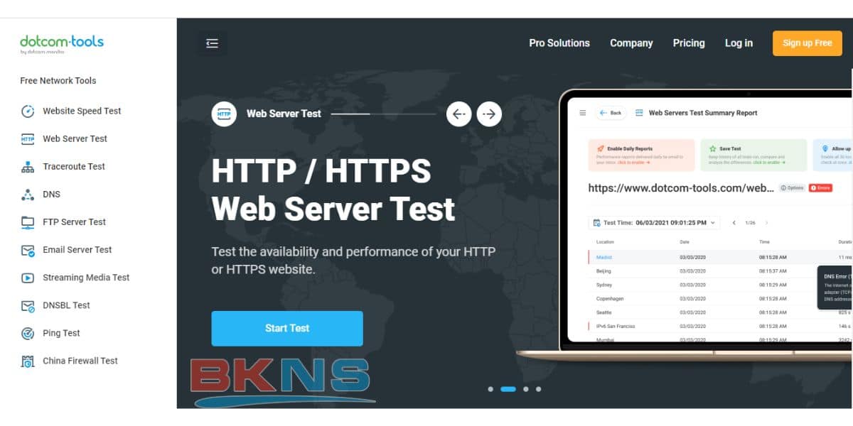 Kiểm tra tốc độ hosting với Dot-Com Tool