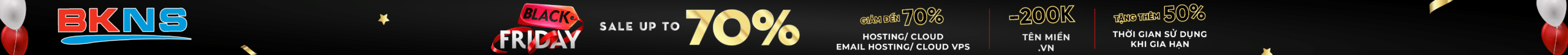 BKNS khuyến mại Black Friday