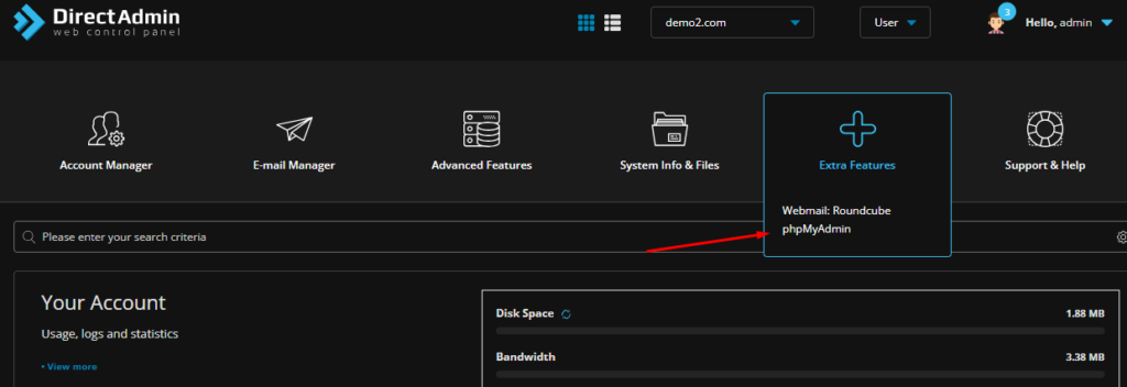 Db Direct File Hướng dẫn Restore Database trên Direct Admin