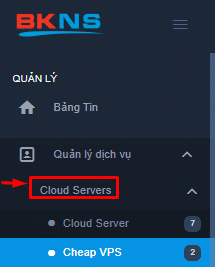 Chọn VPS cần reset mật khẩu