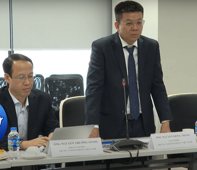 Ông Nguyễn Hồng Thắng, Giám đốc VNNIC phát biểu tại Lễ ký kết