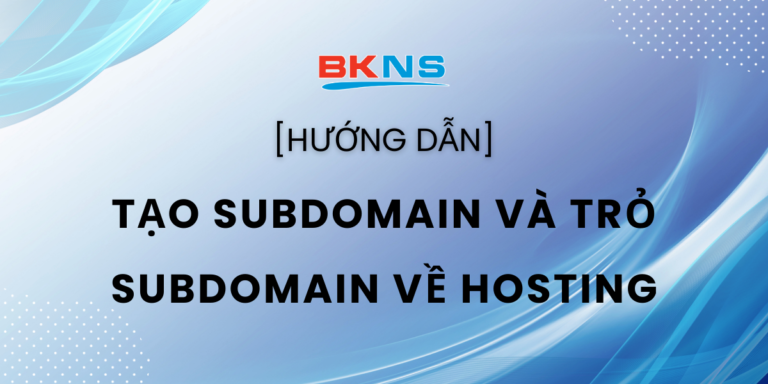 Hướng dẫn tạo Subdomain và trỏ Subdomain về Hosting