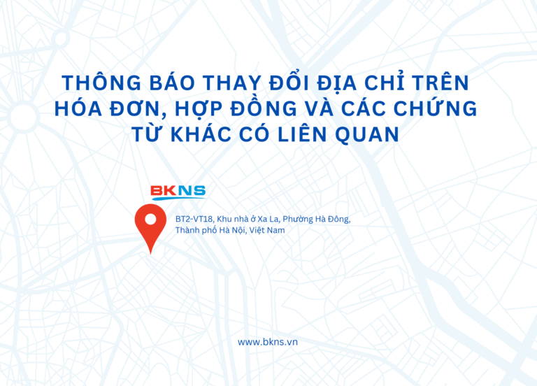 THÔNG BÁO THAY ĐỔI ĐỊA CHỈ TRÊN HÓA ĐƠN, HỢP ĐỒNG VÀ CÁC CHỨNG TỪ KHÁC CÓ LIÊN QUAN