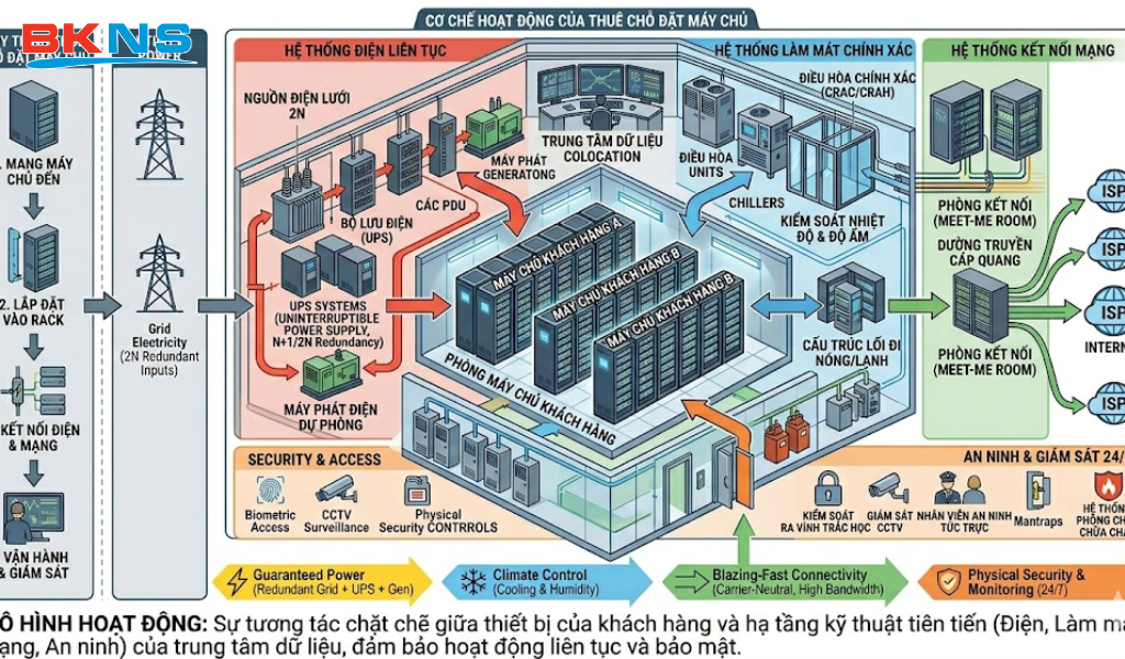 Cơ chế hoạt động của dịch vụ Colocation Server