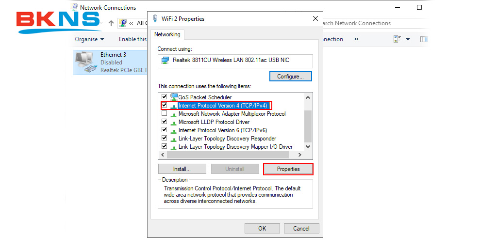 cài đặt DNS 1.1.1.1