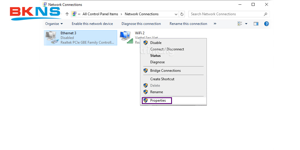 cài đặt DNS 1.1.1.1