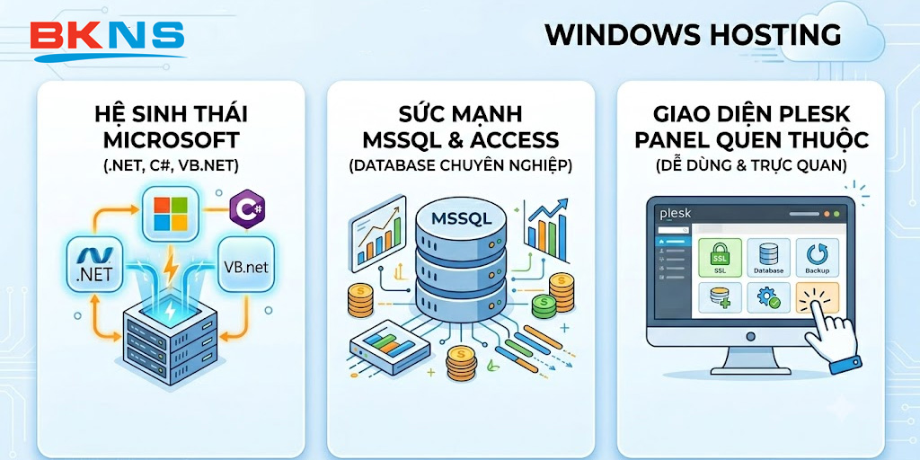 3 Đặc điểm có trên Hosting Windows