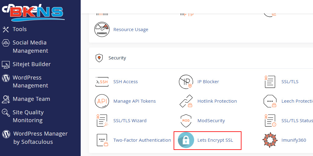 kích hoạt AutoSSL Let's Encrypt trên cPanel