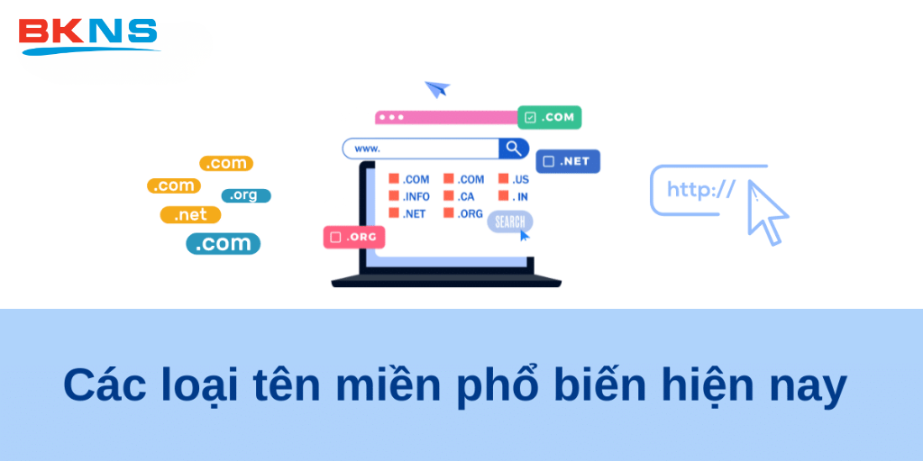 Các loại tên miền phổ biến hiện nay