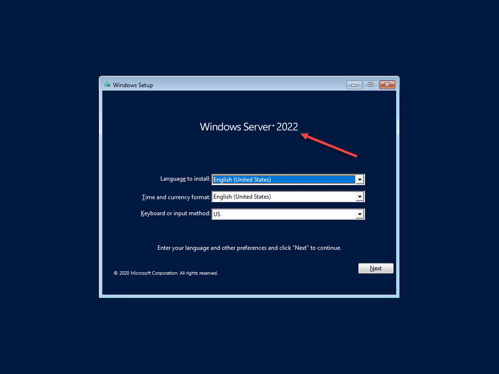 Các phiên bản chính của Windows Server 2022 LTSC