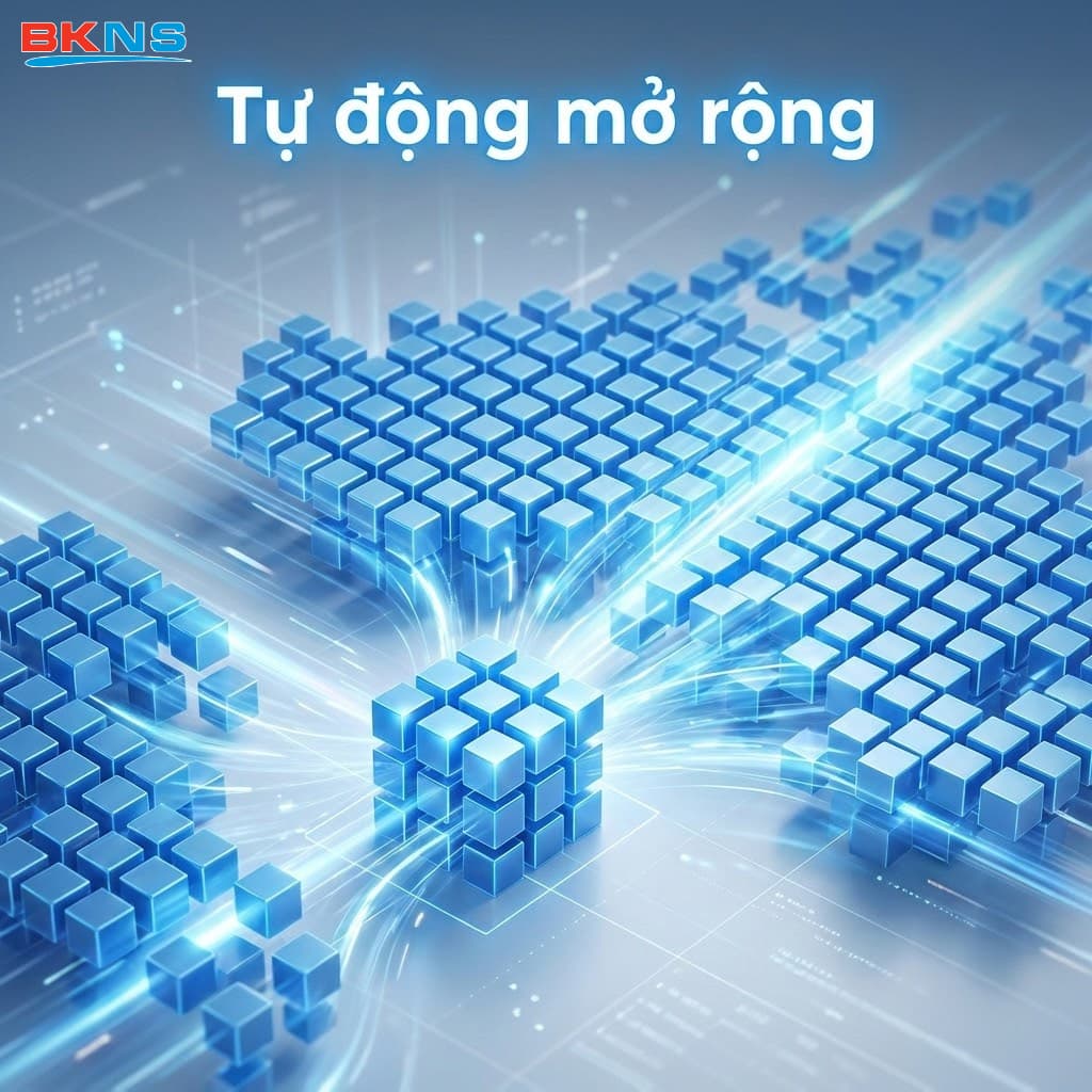 Hệ thống tự động mở rộng tài nguyên tức thì theo nhu cầu thực tế