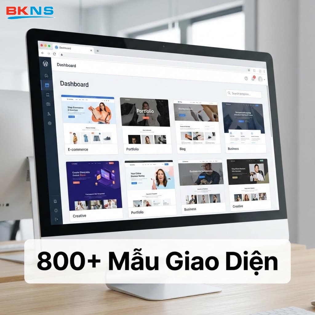 Hơn 800 mẫu giao diện sẵn có phù hợp mọi ngành nghề