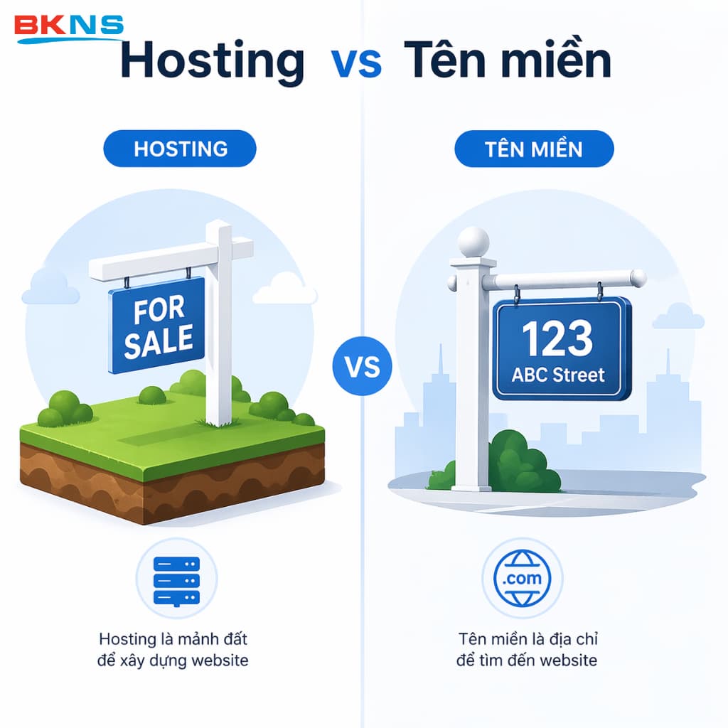 Hosting là mảnh đất, Tên miền là địa chỉ nhà