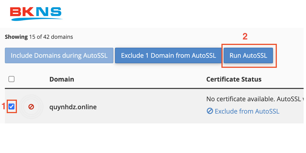 kích hoạt AutoSSL Let's Encrypt trên cPanel