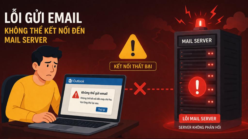 Việc phụ thuộc hoàn toàn vào Mail Server có thể gây gián đoạn công việc nếu hệ thống máy chủ gặp sự cố hoặc mất kết nối.