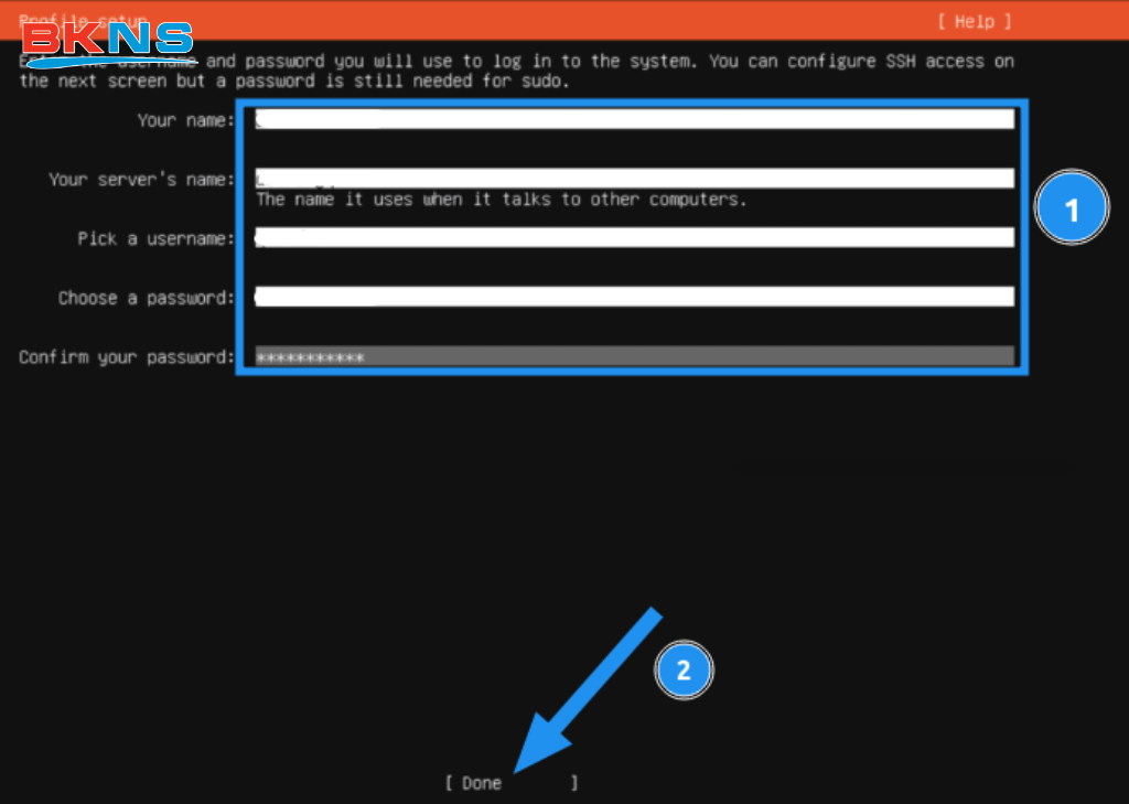 Tạo tài khoản quản trị