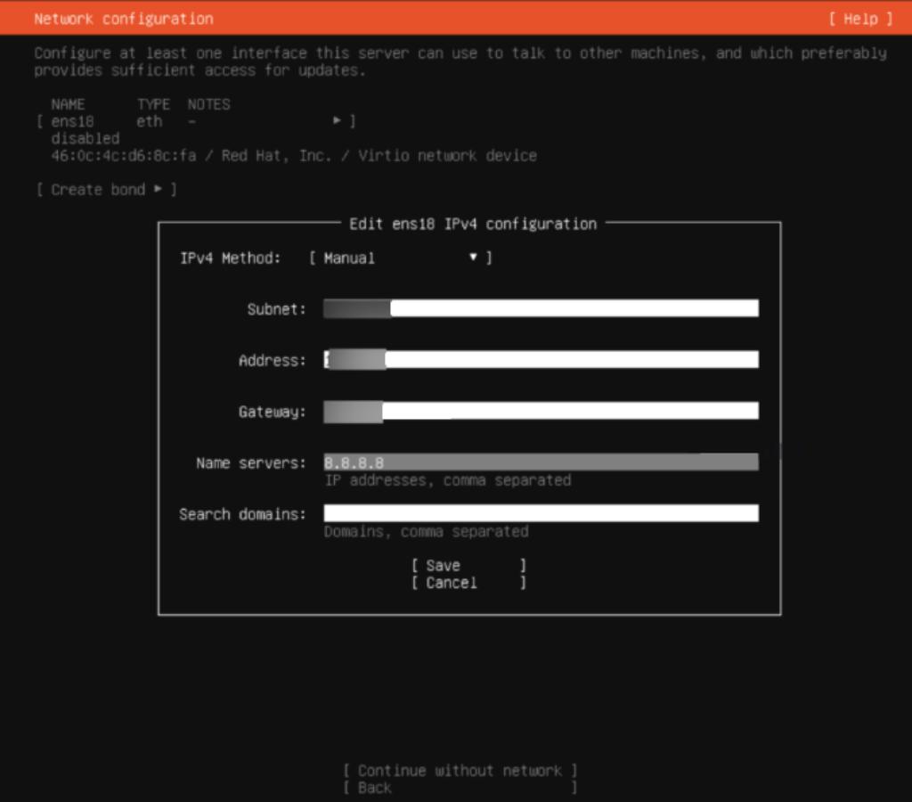 Nhập thông tin IP, Netmask, Gateway, DNS phù hợp