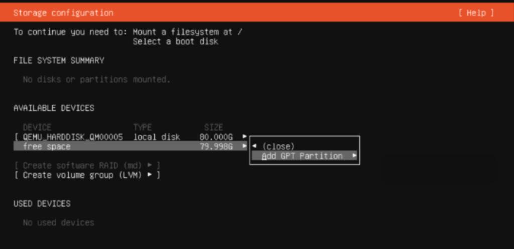 Gợi ý phân vùng thủ công