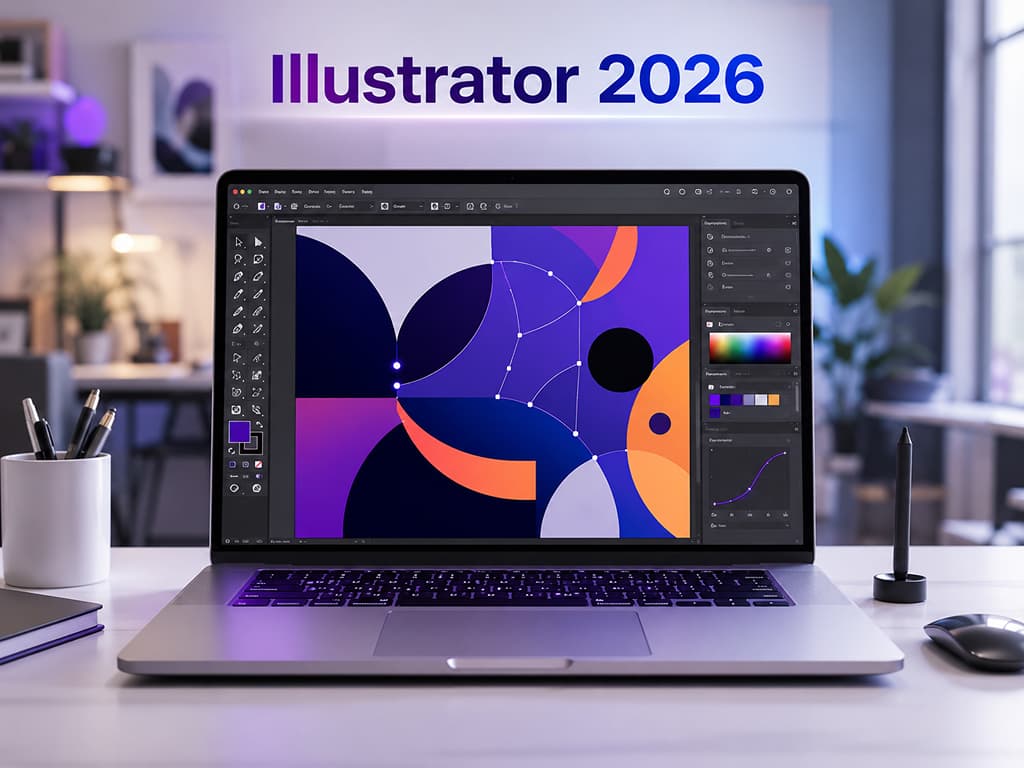 Adobe Illustrator 2026 với giao diện tối ưu và hiệu suất vượt trội.