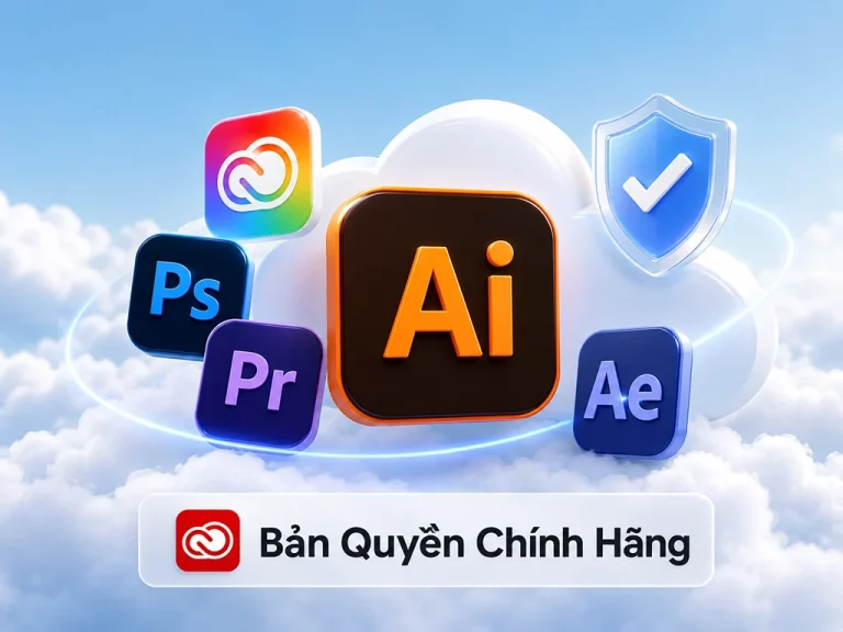 Dùng Adobe Illustrator bản quyền giúp người dùng truy cập đủ tính năng AI Cloud và nhận hỗ trợ kỹ thuật.