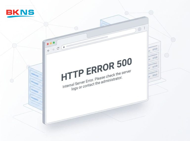 Mã lỗi HTTP Error 500 xuất hiện trên trình duyệt thông báo rằng hệ thống máy chủ lưu trữ website đang gặp phải sự cố nội bộ.