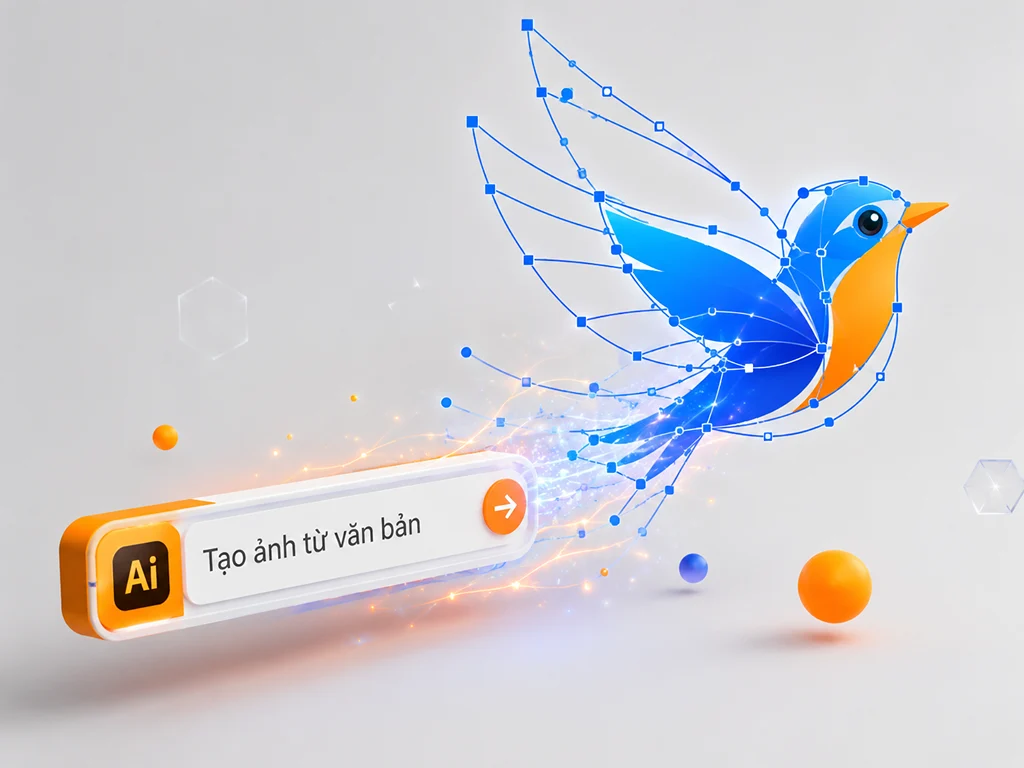 Text-to-Vector tích hợp trí tuệ nhân tạo Firefly giúp tạo nhanh biểu tượng đồ họa từ các câu lệnh đơn giản.