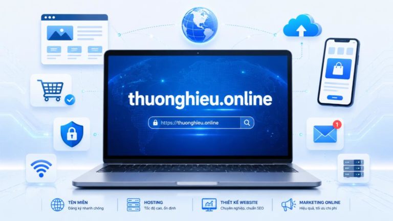 Tên miền .online giúp định vị rõ ràng thương hiệu và cho người dùng biết ngay website của bạn hoạt động trong lĩnh vực kinh doanh trực tuyến hoặc dịch vụ số.