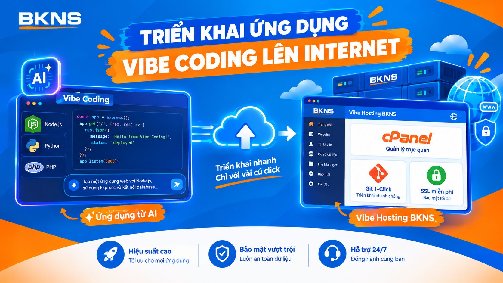 Triển khai ứng dụng Vibe Coding lên Vibe Hosting BKNS dễ dàng